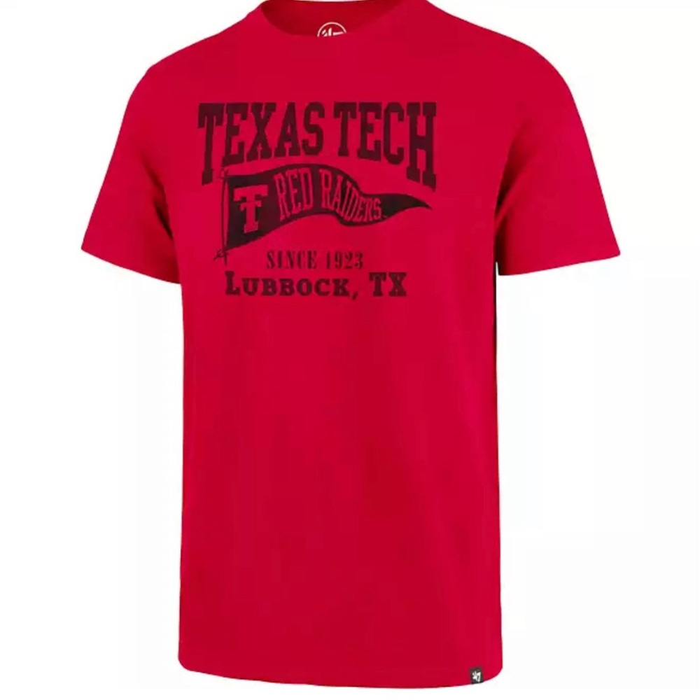 NEW ‘47 brand Men's Med Texas Tech University Vintage Pennant Race Scrum T-shirt